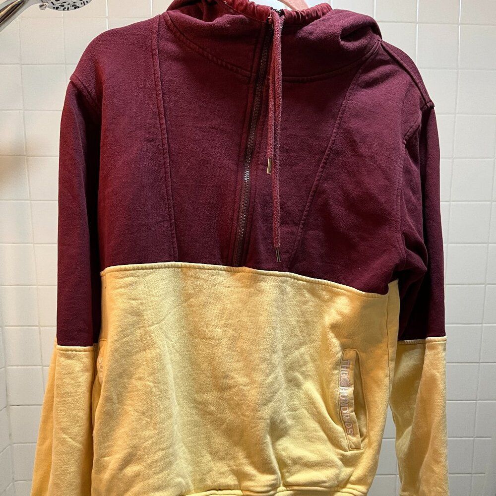 The Hundreds Color Block Half-Zip Hoodie w. Embroidered Logo XL